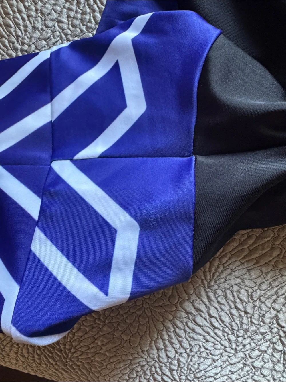 Men Blue and Black Cycling Shorts with Padded Chamois